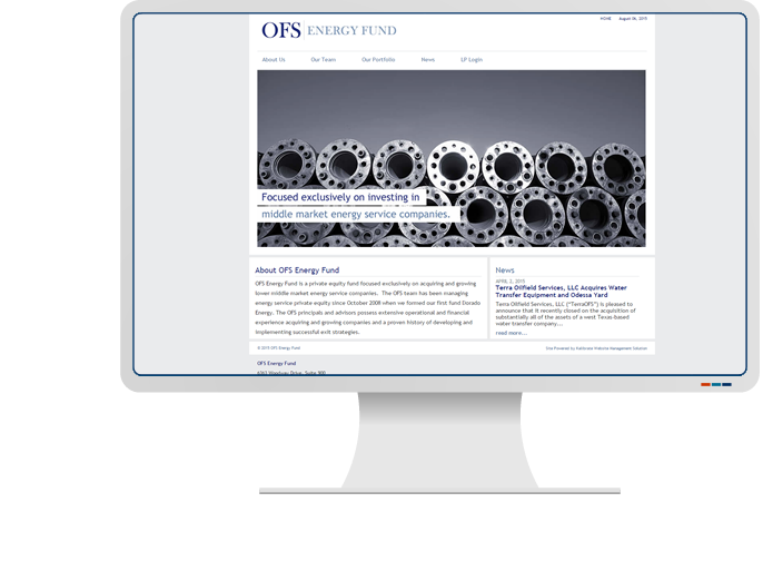 OFS Energy Fund - Website Design & Web Development for CMS Website
