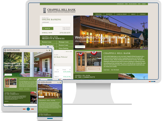 Chappell Hill Bank - Responsive Website Design & Web Development for CMS Website