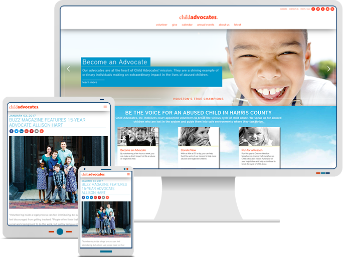 Child Advocates - Responsive Website Design & Web Development for Non-Profit CMS Website