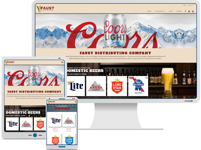Faust Distributing - Responsive Web Design & Development for CMS Catalog Website