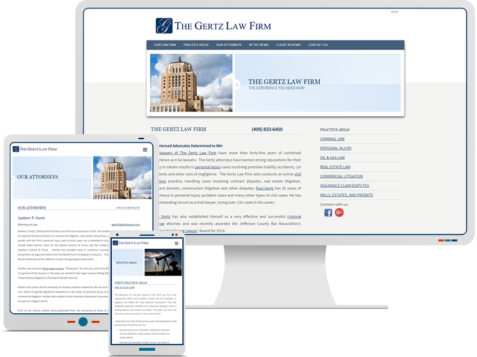 Gertz Law Firm - Responsive Website Design & Web Development for Law Firm CMS Website