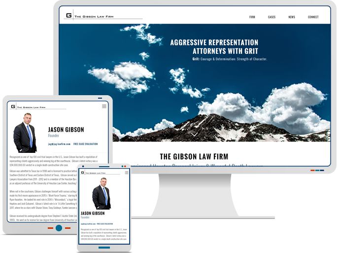 Gibson Law Firm - Responsive Web Design & Web Development for Law Firm CMS Website