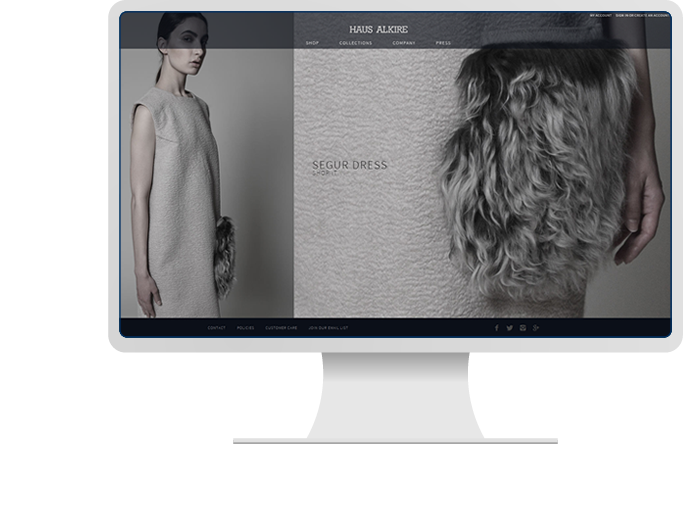 Haus Alkire - Website Design & Big Commerce Development for Fashion Website