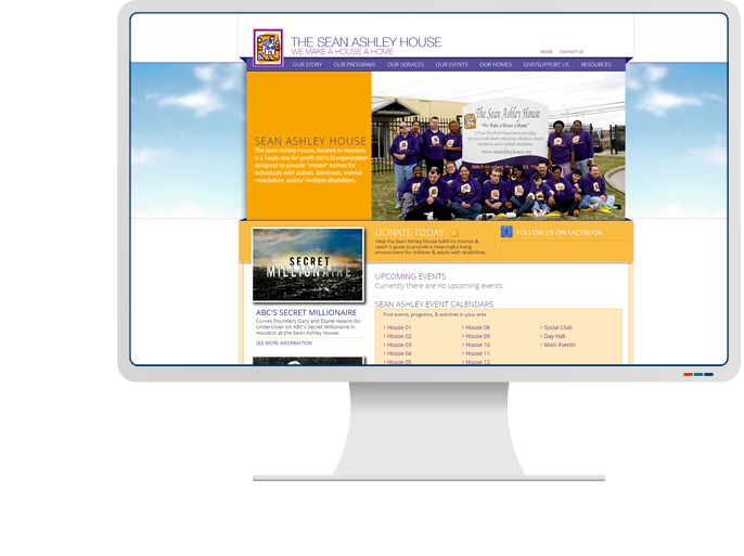 Sean Ashley House - Website Design & Web Development for Non-Profit CMS Website