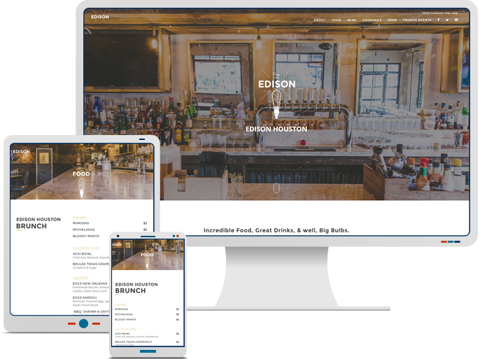 Edison & Patton - Responsive Web Development for Restaurant CMS Website